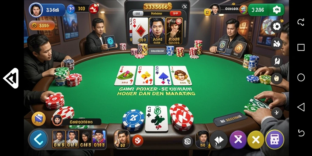 Tangkapan layar menampilkan gameplay seru dari game Poker 333666.