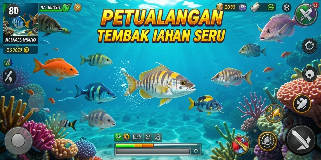 Tampilan gameplay Tembak Ikan yang seru di 8ID.