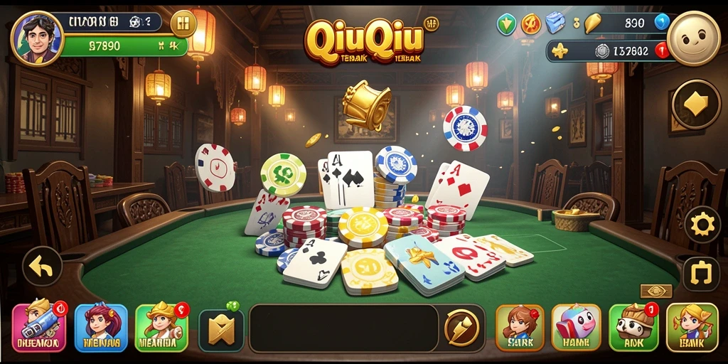 Tampilan menarik dari gameplay QiuQiu di C7890.