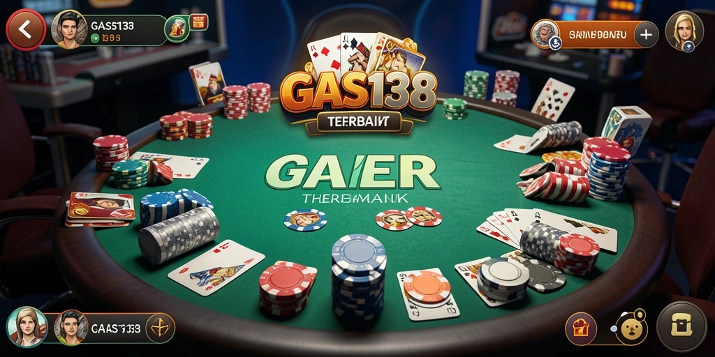 Tangkapan layar utama GAS138 menunjukkan aksi seru permainan poker.