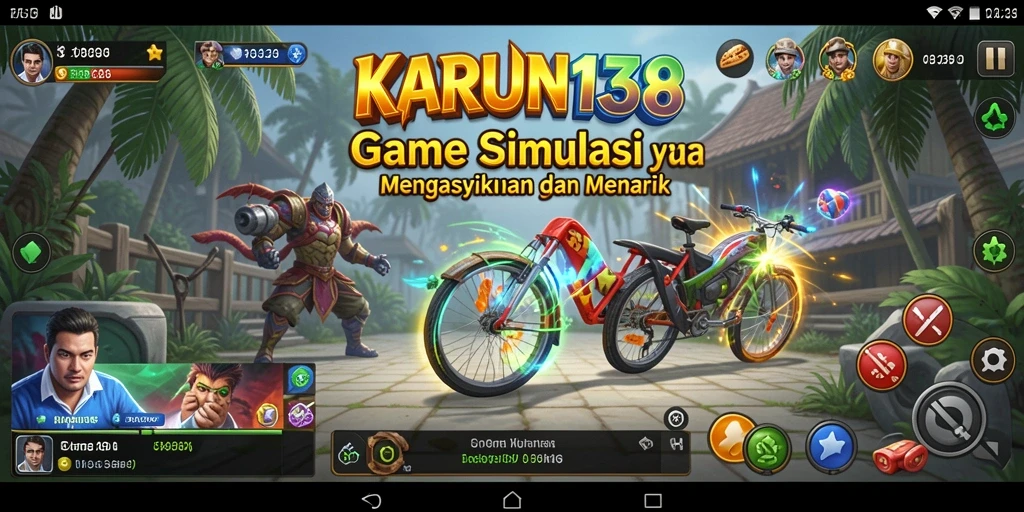Tampilan gameplay <strong>KARUN138</strong> yang menarik dan interaktif, menggambarkan aktivitas simulasi yang mendalam.