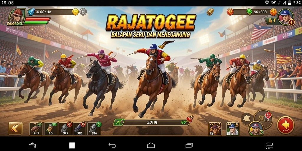 Tampilan seru balapan di RAJATOGEL dengan grafik menawan.