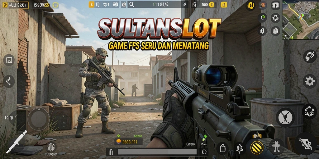 Screenshot gameplay SULTANSLOT yang menampilkan aksi tembak-menembak seru.
