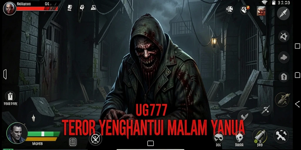 Screenshot menunjukkan suasana mencekam dan menegangkan dalam gameplay UG777.